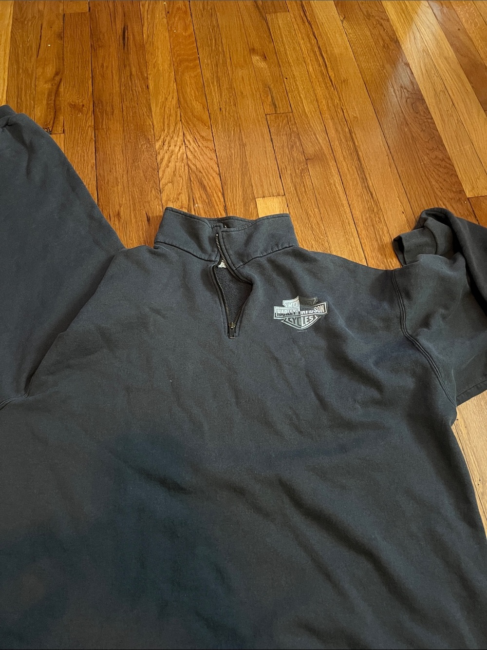 Vintage Harley-Davidson  Quarter Zip Pullover with Chest Shield Logo xxl 2XL